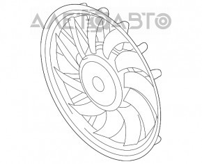 Вентилятор охлаждения правый Audi Q3 8U 15-18 CCTA