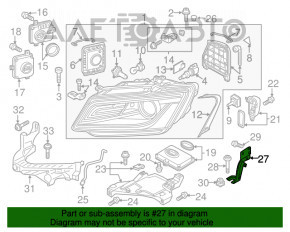 Кронштейн кріплення фари правий Audi Q5 8R 13-17 рест новий OEM оригінал
