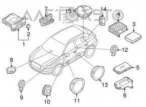 Пищалка двери передней правой Audi Q3 8U 15-18 Bose