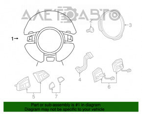 Кермо голе Audi Q3 8U 15-18 шкіра чорна