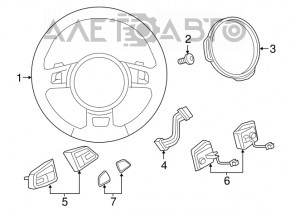 Кермо голе Audi Q3 8U 15-18 шкіра чорна