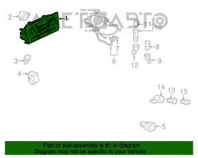 Управление климат-контролем Audi Q3 8U 15-18 auto, dual zone с подогревом