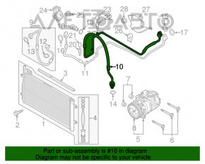 Трубка кондиционера компрессор-печка Audi Q3 8U 15-18