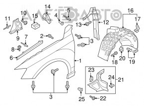 Крило переднє праве Audi Q3 8U 15-18