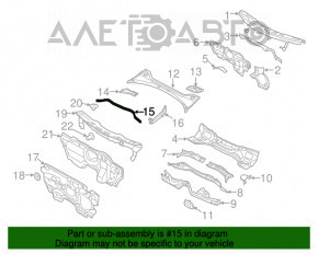 Уплотнитель решетки дворников Audi Q3 8U 15-18