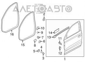 Дверь голая передняя левая Audi Q3 8U 15-18