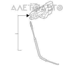 Механізм ручки дверей задньої лівої Audi Q3 8U 15-18 з тросиком