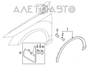 Накладка арки крыла передняя правая Audi Q3 8U 15-18