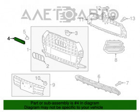 Эмблема надпись Quattro решетки радиатора grill Audi Q3 8U 15