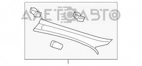 Накладка передней стойки верхняя левая Audi Q3 8U 15-18 черная