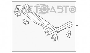 Накладка задней стойки нижняя левая Audi Q3 8U 15-18 черная