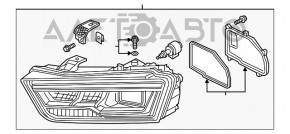 Фара передня права в зборі Audi Q3 8U 15-18 LED