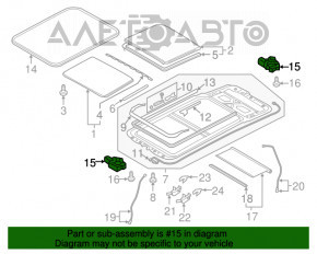 Мотор панорамы Audi Q3 8U 15-18 шторка