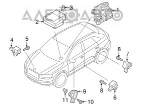 Модуль srs airbag комп'ютер подушок безпеки Audi Q3 8U 15-18