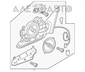 Зеркало боковое правое Audi Q3 8U 15-18 поворотник, подогрев, автоскладывание, BSM