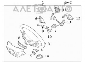 Кнопки управления на руле правые Hyundai Elantra AD 17-18 дорест