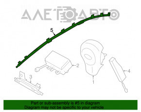 Подушка безпеки airbag бічна шторка права Subaru XV Crosstrek 13-17 стрельнувшій
