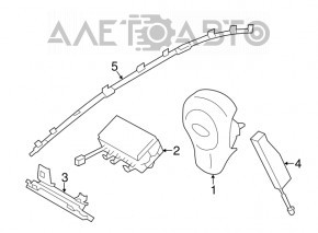 Подушка безпеки airbag бічна шторка права Subaru XV Crosstrek 13-17
