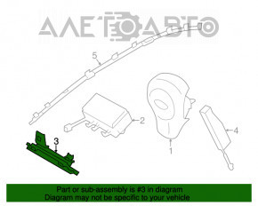 Подушка безопасности airbag коленная водительская левая Subaru XV Crosstrek 13-17 черная