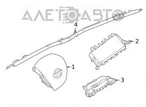 Подушка безпеки airbag бічна шторка ліва Nissan Maxima A36 16-