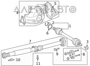 Привід піввісь задня права Mercedes W167 GLE 350 450 20-23 порван пильник внутрішньої гранати