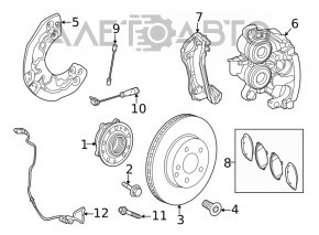 Кожух гальмівного диска передній лівий Mercedes W167 GLE 350 450 20-23 AWD