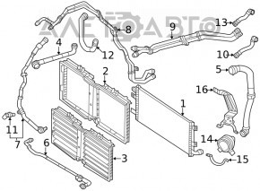 Радиатор инвертора Mercedes W167 GLE 450 20-23
