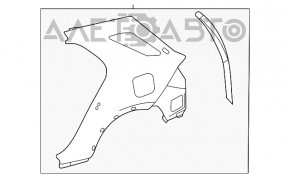 Чверть крило задня права Mercedes W167 GLE 350 450 20-23