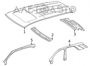 Крыша металл Mercedes W167 GLE 350 450 20-23 под люк