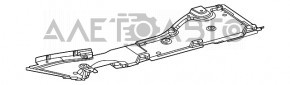 Защита днища передняя правая Mercedes W167 GLE 350 450 20-23 трещины, надломы