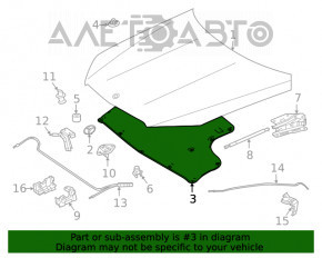 Ізоляція капота Mercedes W167 GLE 350450 20-23