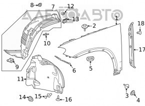 Підкрилок передній правий Mercedes W167 GLE 350 450 20-23