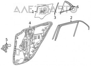 Склопідйомник механізм задній лівий Mercedes W167 GLE 350450 20-23