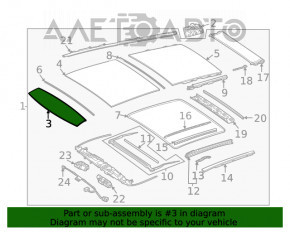 Стекло панорамы переднее Mercedes W167 GLE 350 450 20-23