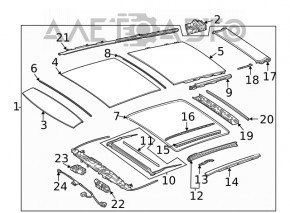 Стекло панорамы переднее Mercedes W167 GLE 350 450 20-23