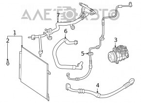 Трубка кондиционера компрессор-печка первая Mercedes W167 GLE 450 22-23 3.0h