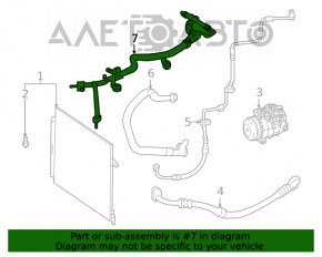 Трубка кондиционера компрессор-печка вторая Mercedes W167 GLE 350 450 20-23