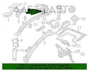 Грати двірників пластик ліва Mercedes W167 GLE 350 450 20-23 зламані кріплення