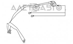 Ремінь безпеки задній центральний Mercedes W167 GLE 350 450 20-23 бежевий