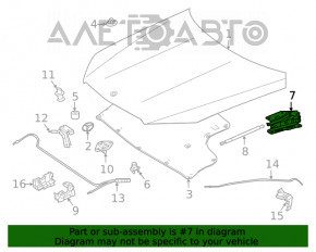 Петля капота ліва Mercedes W167 GLE 350 450 20-23