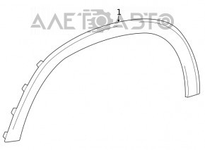 Накладка арки крыла передняя правая Mercedes W167 GLE 350 450 20-23 структура