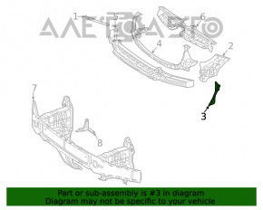 Повітропровід переднього бампера лівий Mercedes W167 GLE 350 450 20-23