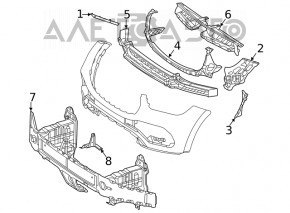 Повітропровід переднього бампера лівий Mercedes W167 GLE 350 450 20-23