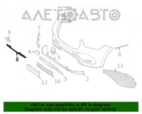 Нижня решітка переднього бампера Mercedes W167 GLE 350450 20-23