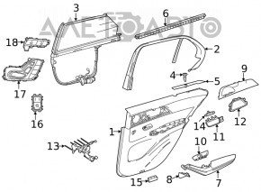 Управление стеклоподъемником передним правым Mercedes W167 GLE 350 450 20-23 черное