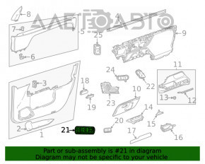 Управління склопідйомником переднім лівим Mercedes W167 GLE 350 450 20-23 чорне без автоскладання дзеркал