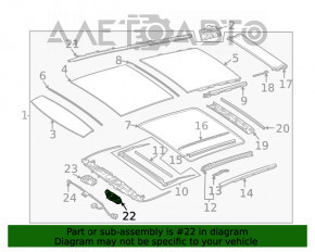 Мотор панорами Mercedes W167 GLE 350 450 20-22 скло