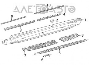 Подсветка порога передняя левая Mercedes W167 GLE 350 450 20-23