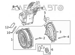 Електродвигун АКПП Mercedes W167 GLE 450 20-23 17к топляк, іржавий, на запчастини