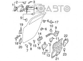 Замок двері зад лев Mazda3 MPS 09-13